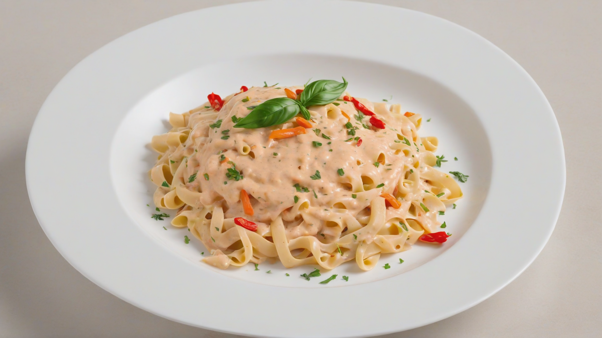 Pasta con crema di peperoni